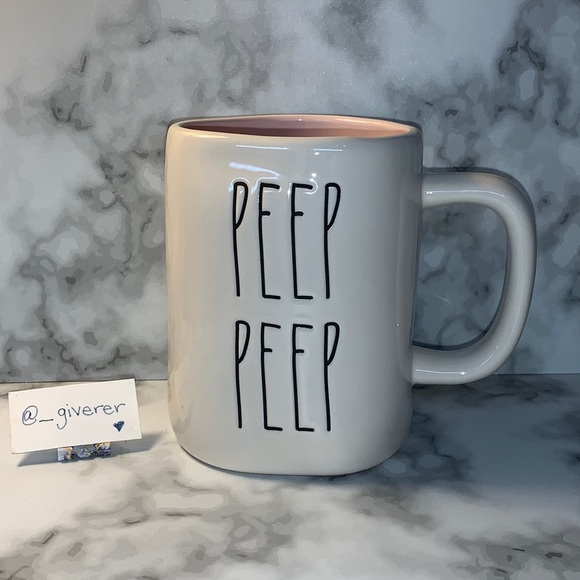 “PEEP PEEP” Pink Inside Easter Rae Dunn Mug - Picture 2 of 10